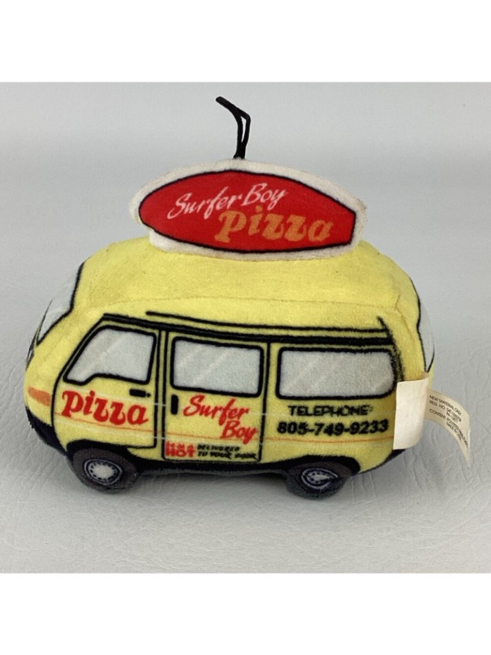 Stranger Things Surfer Boy Pizza Plush Stuffed Squeaker Dog Toy Netflix 2022 - Picture 2 of 7